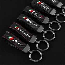 Keychain Sport Key Ring Custom Gift With Logo For Fiat Abarth 500 500c 500x 500l punto bravo tipo bravo Car Accessorie