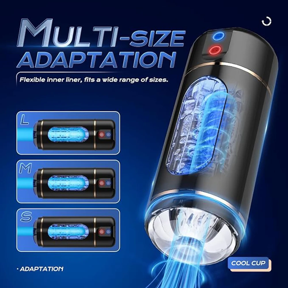 10 Frequency Male Vibration Masturbation Cup Intelligent Voice Interactive Aircraft Cup Penis Exercise Device Adult Sex Products view 3