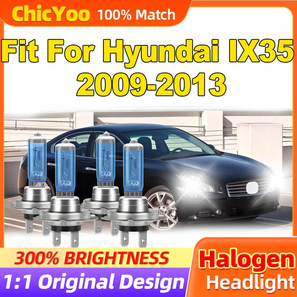 

Fit For Hyundai IX35 2009 2010 2011 2012 2013 24000LM Halogen Headlights 200W Turbo Auto Lamps 6000K White 12V Xenon Lights