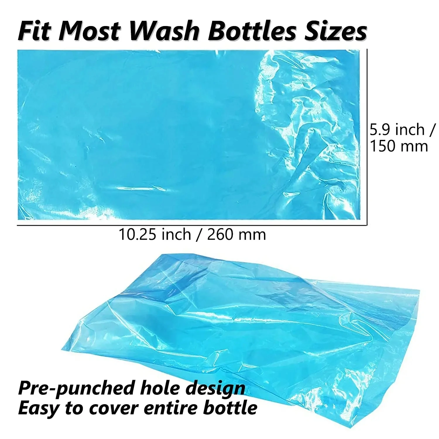 250PCS Disposable Tattoo Wash Bottle Bags Tattoo Squeeze Bottle Cover Sleeves Plastic Wash Bottle Barrier Tattoo Cleaner Supply