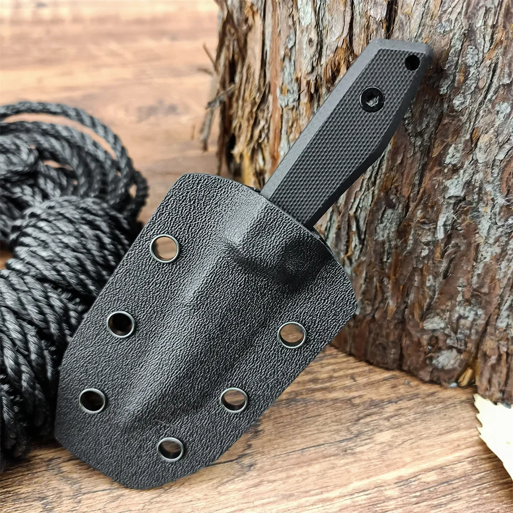 DAR03 Neck Keychain Knife Outdoor EDC Fixed Blade Knife 8Cr13mov Blade G10 Handle Camping Hiking Knife Hunting Survival Tool