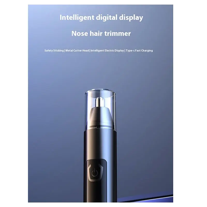 A005-High Quality USB Rechargeable Mini Nose Hair Trimmer Electric Portable Professional Grade Nose Trimming Device Silver