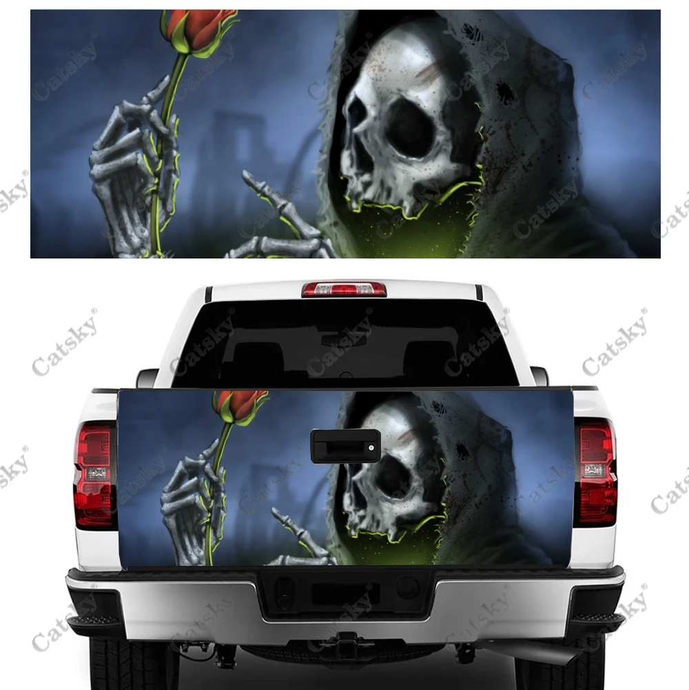 skeleton horror skull car sticker truck rear tail modification custom suitable for SUV car truck packaging sticker decal