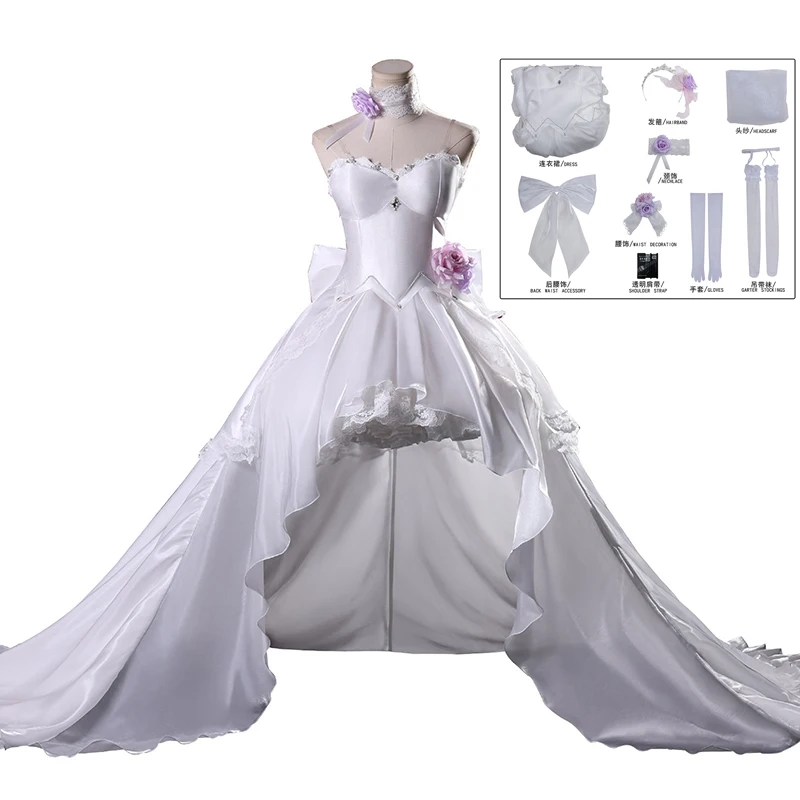 

Anime Date a Live Nightmare Tokisaki Kurumi‌ Cosplay Costume Women's Party New Gorgeous Wedding Dress Halloween Sweet Uniform