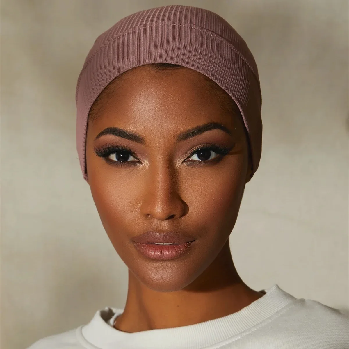 Muslim Women Modal Ribbed Knit Cotton Inner Hijab Caps Islamic Tube Underscarf Bonnet Stretch Headband Turban Femme Head Wraps