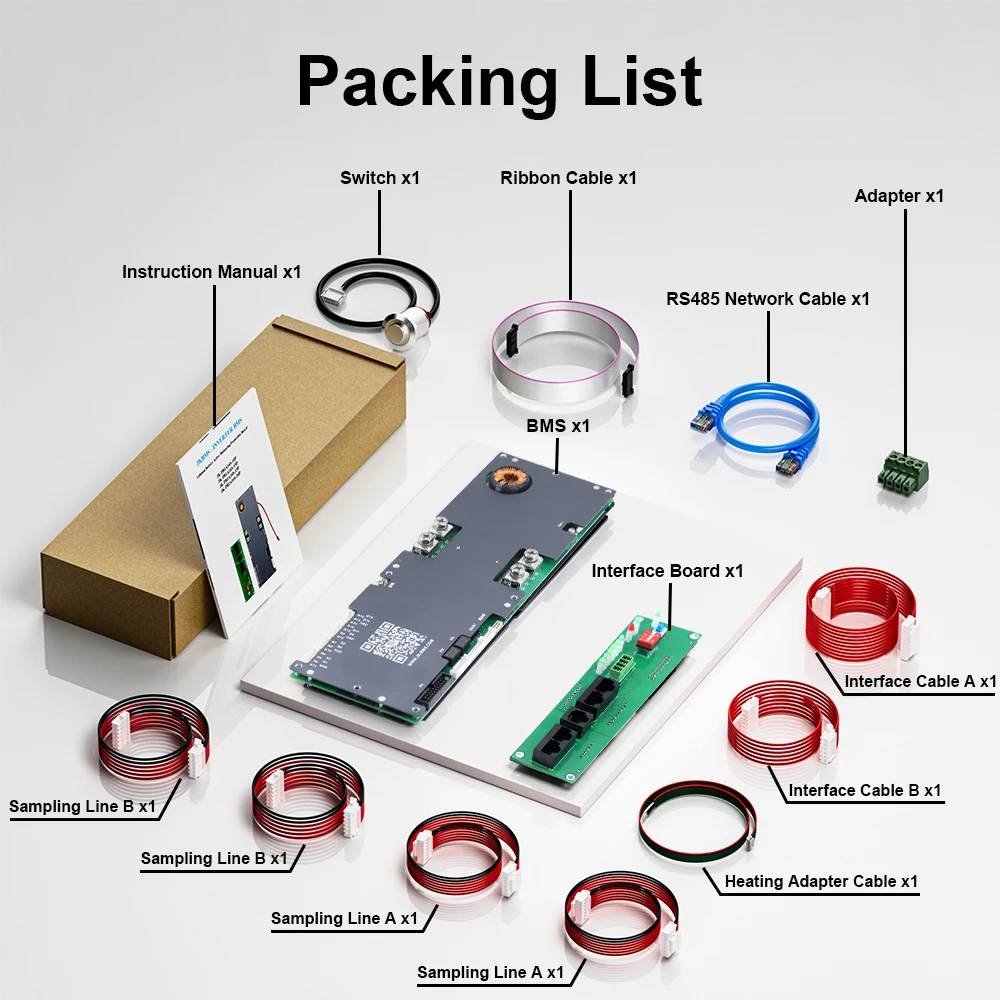 JKBMS Inverter JK-PB2A16S20P V19 8S-16S Smart BMS 100A 120A 300A LiFePo4 Li-Ion LTO Batterij 24V JIKONG BMS 1A 2A Actieve Balancer