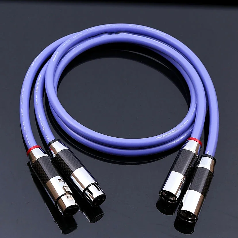 

Pair HIFI FURUTECH XLR Balanced Cable Reference XLR Interconnect Audio Wire With Carbon Fiber RCA to FeMale XLR Male Audio Cable