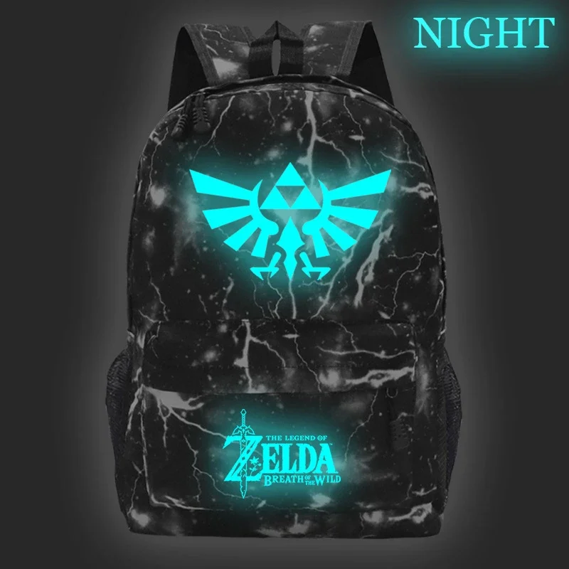 Game The Legend of Zeldaes Backpack Luminous Glowing School Bag for Teenagers Unisex Schoolyard Laptop Mochila Travel Casual Bag