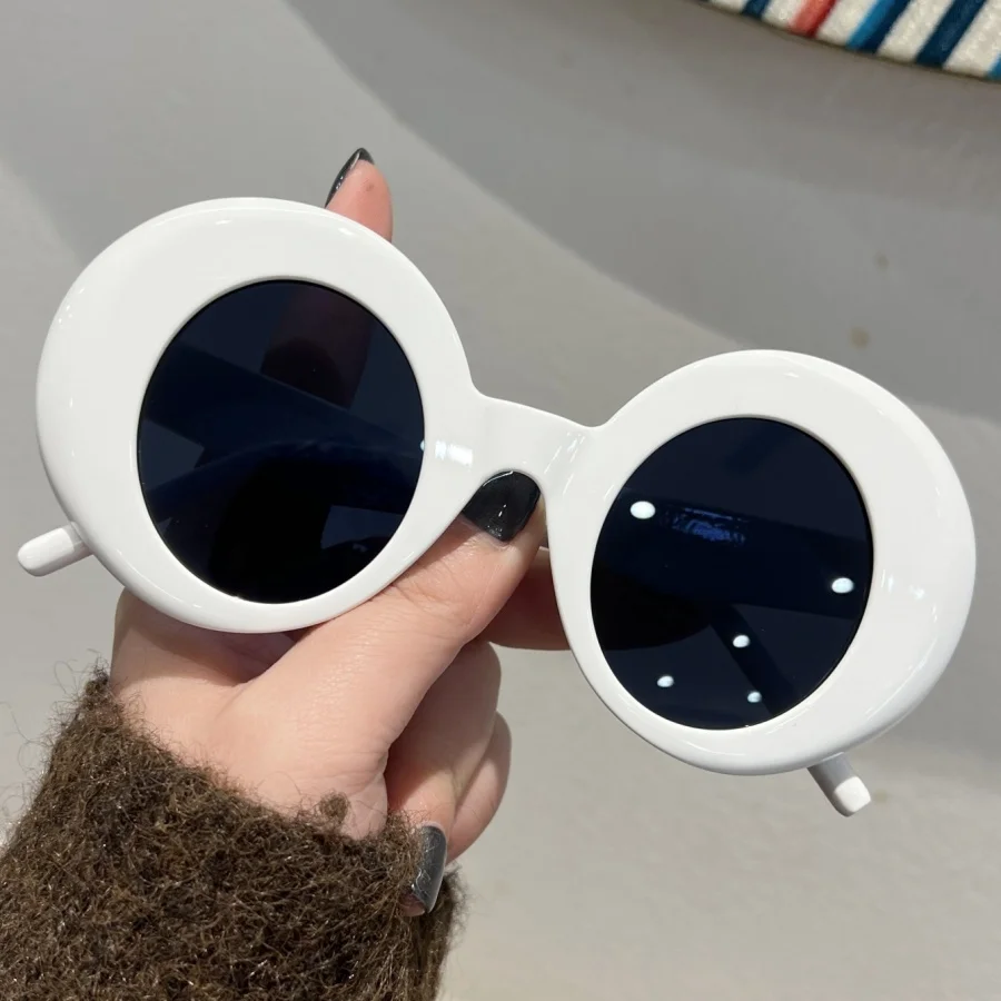 Relen 1Pc 女性と男性のファッションメガネセット、新モデル、ラウンドフレーム、トレンディ、パーソナライズ、スタイリッシュ、ファのための多用途