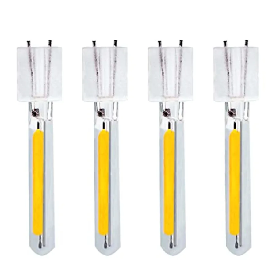 

4 Pcs LED Edison Bulb Filament, 1W Bulb Replacement Spare Plug in 2700K Warm White for Outdoor String Lights, S14, ST38, G40