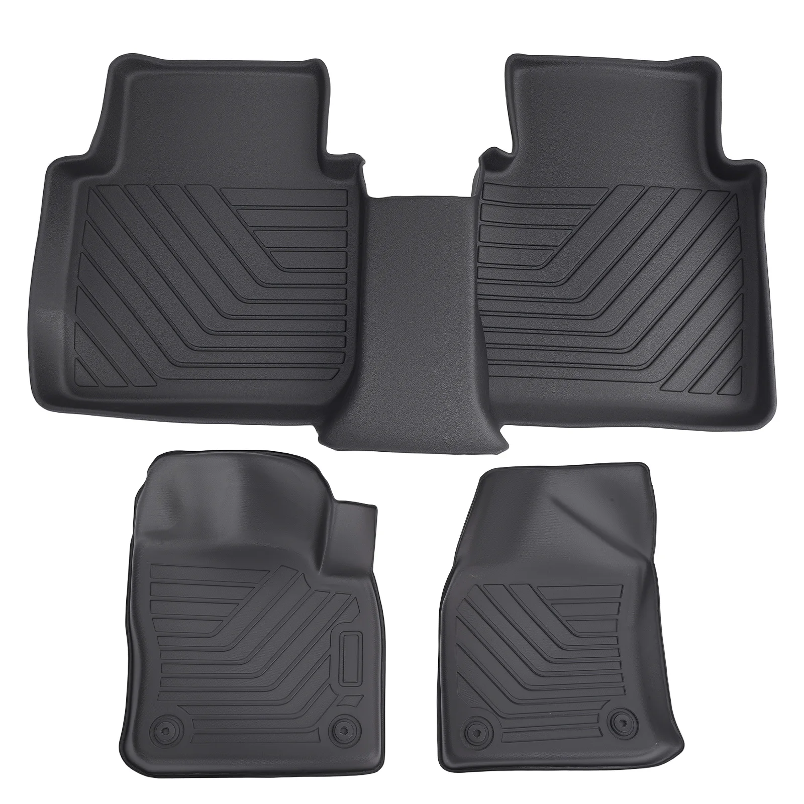 

Прочный комплект ковриков для пола Volkswagen Tiguan 2018-2023 из TPE-резины, нескользящие, черные