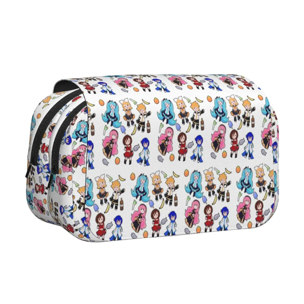 Vocaloid Chibi Chaos! Miku Pencil Case Pencil Pouch Hard Shell Leather Big Capacity Pen Box Pencil Bag for Boy Girl School