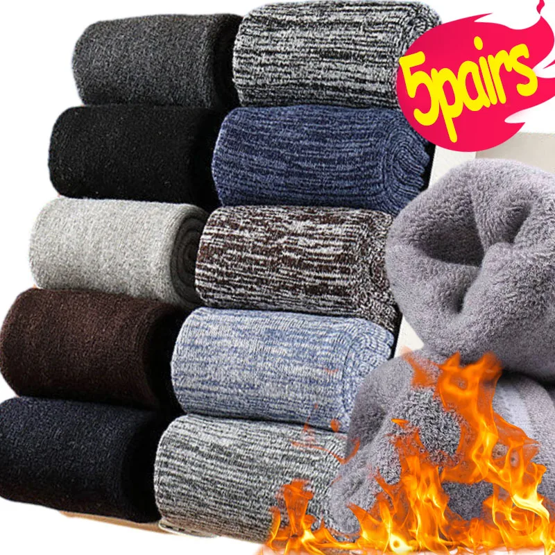 Paar super dicke Winter Wolle Merino Socken für Männer Handtuch thermisch warme Sports ocken Baumwolle Männer kalt Schnees chuh Frotte socke