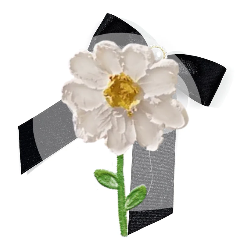 Bowtie Imitation Pearl Decorative Velvet Bowtie Casual Shirt Decorative Bowtie For Women