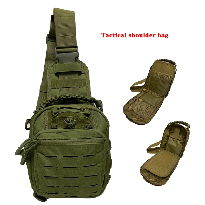 

600D Nylon Military Hunting Tactical Shoulder Bag Men's Outdoor Mountaineering Camping Fishing Hiking Sports Molle Military Bag