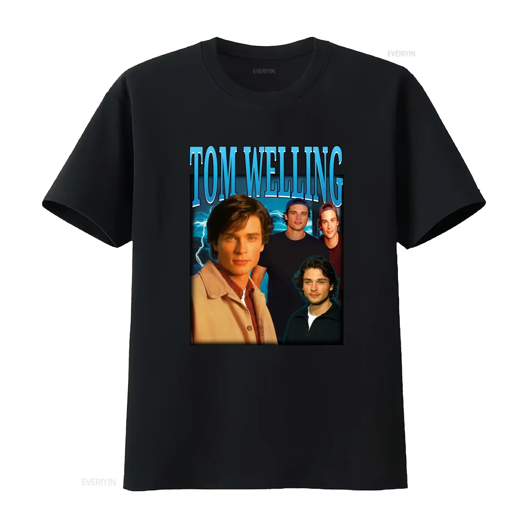 Tom Welling T Shirt vintage sweaT sweater fans Washed Stretched Versatile graphic Breathable Soft Comfortable Casual vintage
