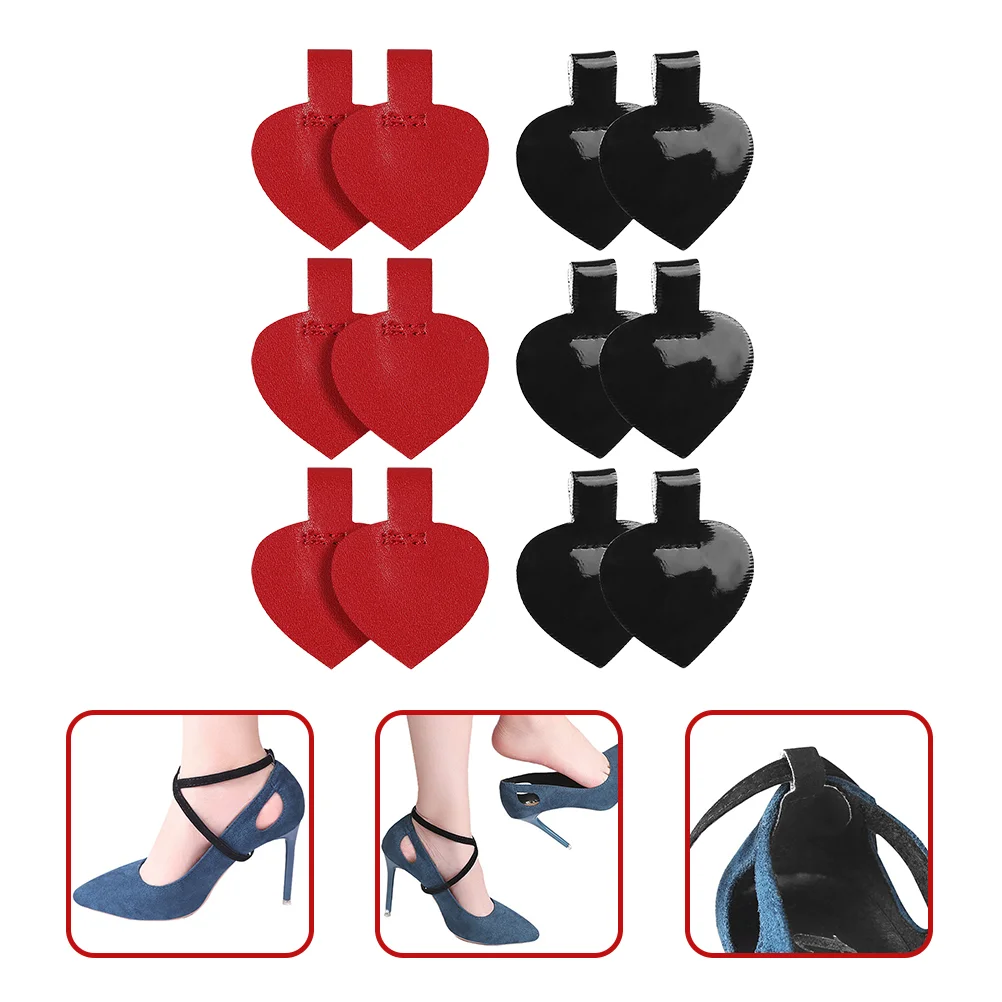 

6 Pairs Ladies Shoes Follow up Pads for Women Heel Inserts Foot Sticker Anti-skid High Heels Liners Women's