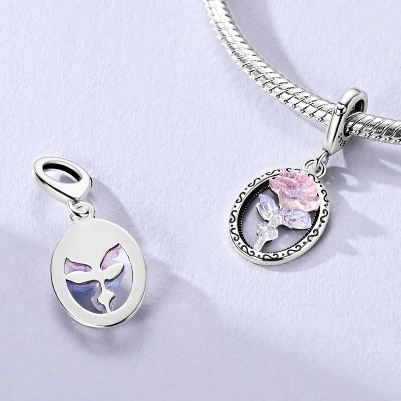 Luminous Series 925 Sterling Silber Charms Perlen Anhänger Glühwürmchen Elfenpfote Planet Charm Passend für Original Armband Damen Schmuck Geschenk – Detail 11