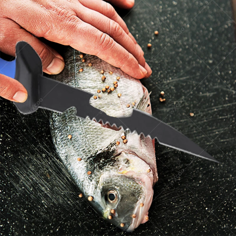 متعددة الوظائف سكين السمك الفولاذ المقاوم للصدأ عودة الأسنان الأسماك فيليه سكين الفولاذ المقاوم للصدأ سكين المطبخ المنزلية اللحوم الساطور