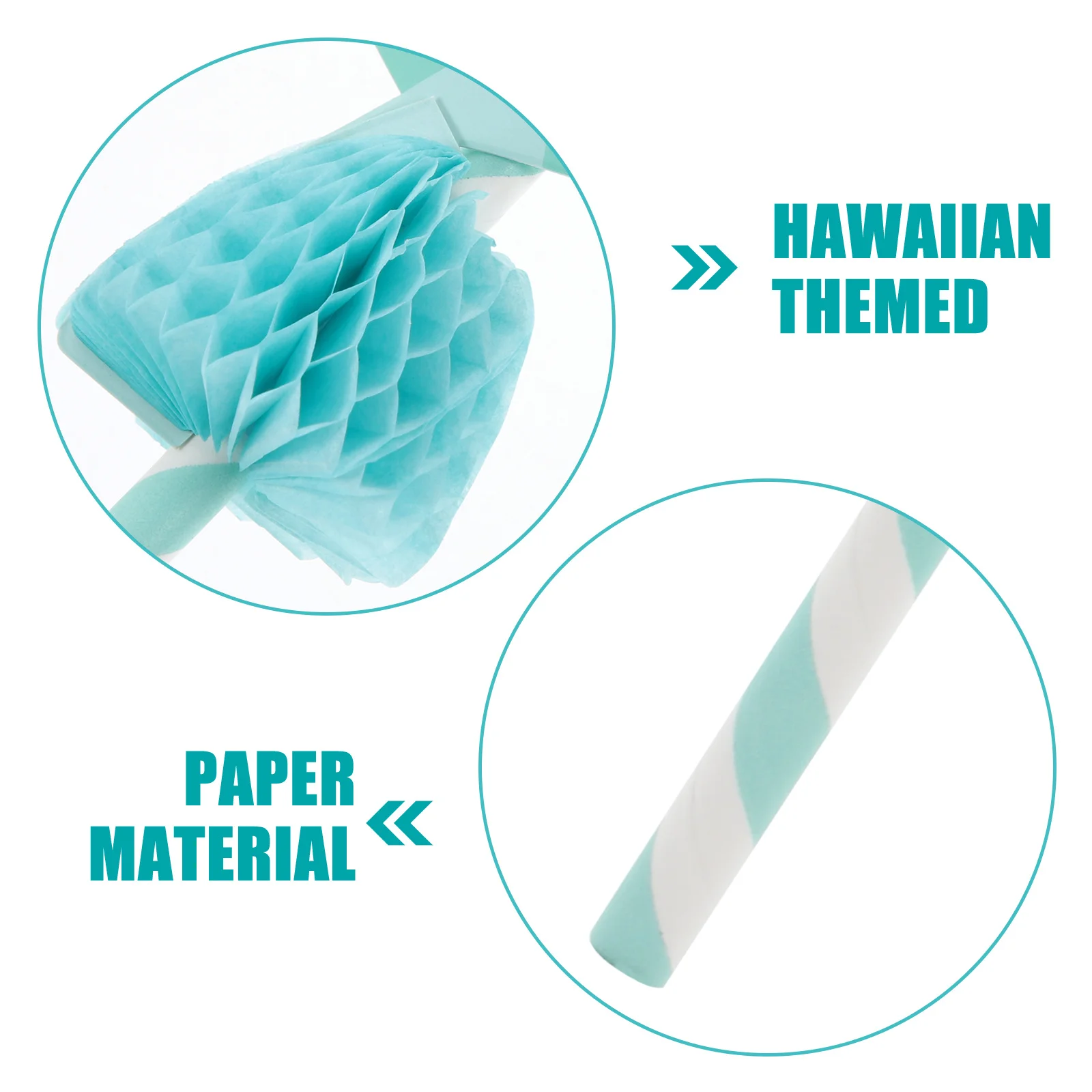 

50Pcs Hawaiian Honeycomb Paper Straws Mermaid Tropical Party Supplies Cocktail Beach Summer Drinking Straws Grad Party Straw