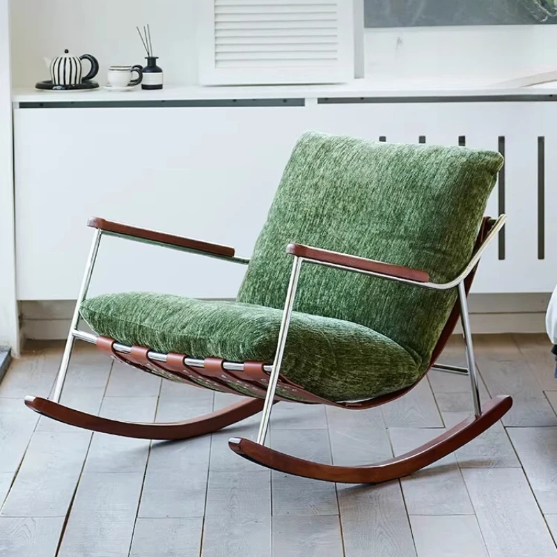 

Retro light luxury high-end home living room balcony single sofa chair