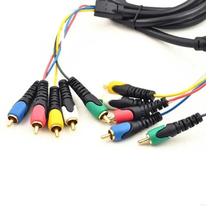 E8BA Gold Plants 5RCA мужчины до 5RCA мужской кабель 1,8 м длиной ПВК кабель против помех для вмешательства для телевизионного