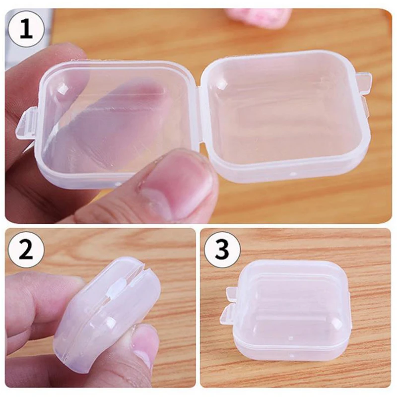 

Storage Box Anti-oxidation Earring Necklace Transparent Jewel Box Plastic Container Case Multifunctional Portable Storage