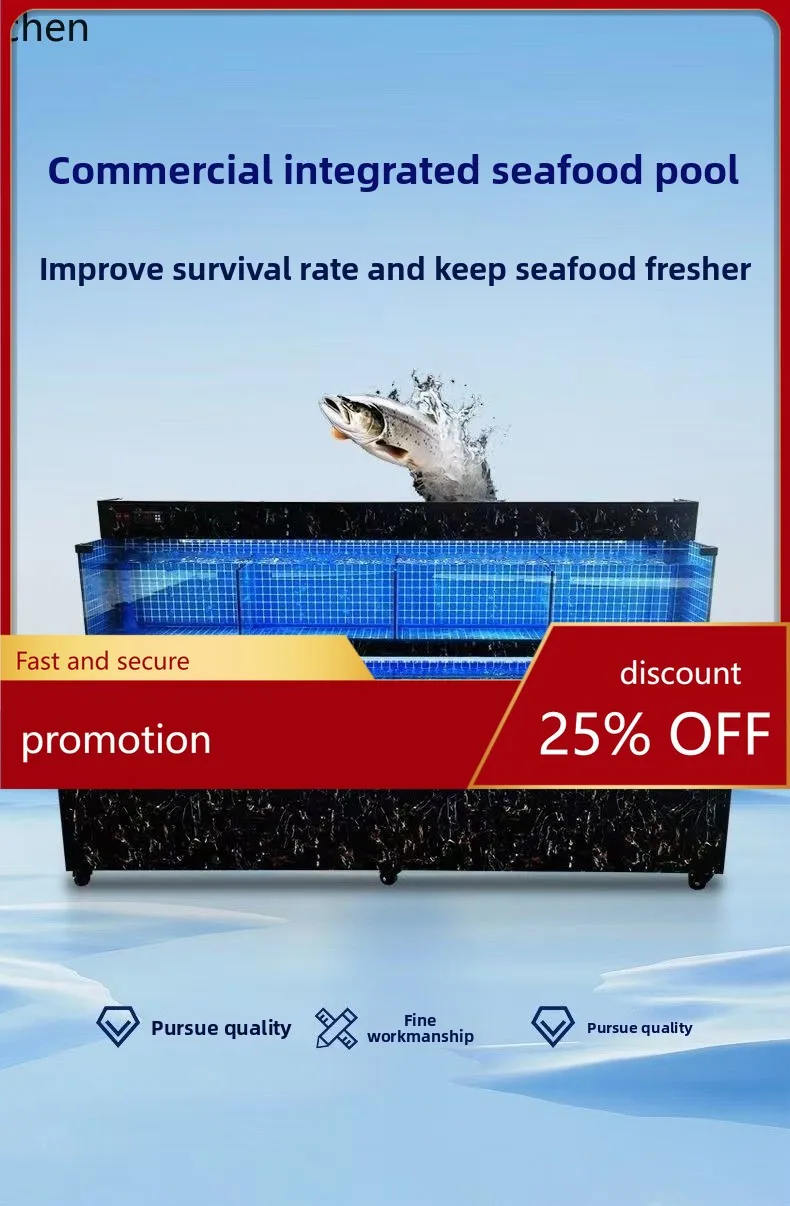 

ZML Fish Tank Commercial Restaurant Aquatic Hotel Shellfish Fish Pond Refrigeration Integrated Machine Seafood Pool