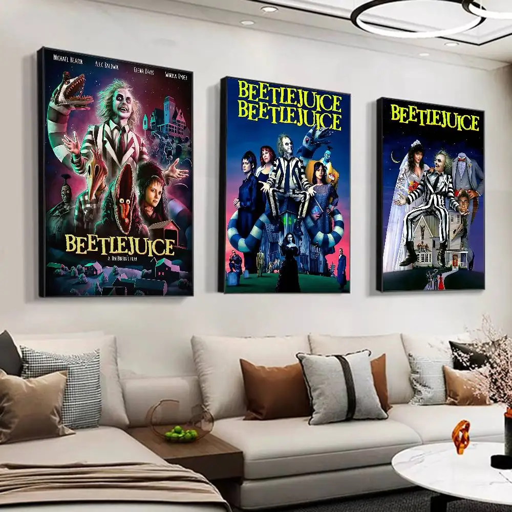 Horror B-Beetle Movies J-Juices Vintage Posters Sticky Vintage Room Home Bar Cafe Decor Kawaii Room Decor