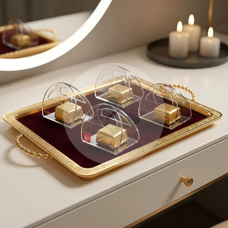 Luxury Acrylic Transparent Gift Box Handheld Bags Triangular Wedding Candy Baske