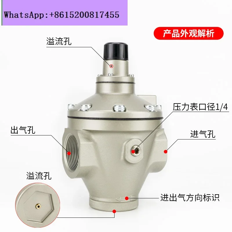 SMC type DN40 compressed air pressure reducing valve AR825-14G pneumatic pressure regulating valve AR925-20G