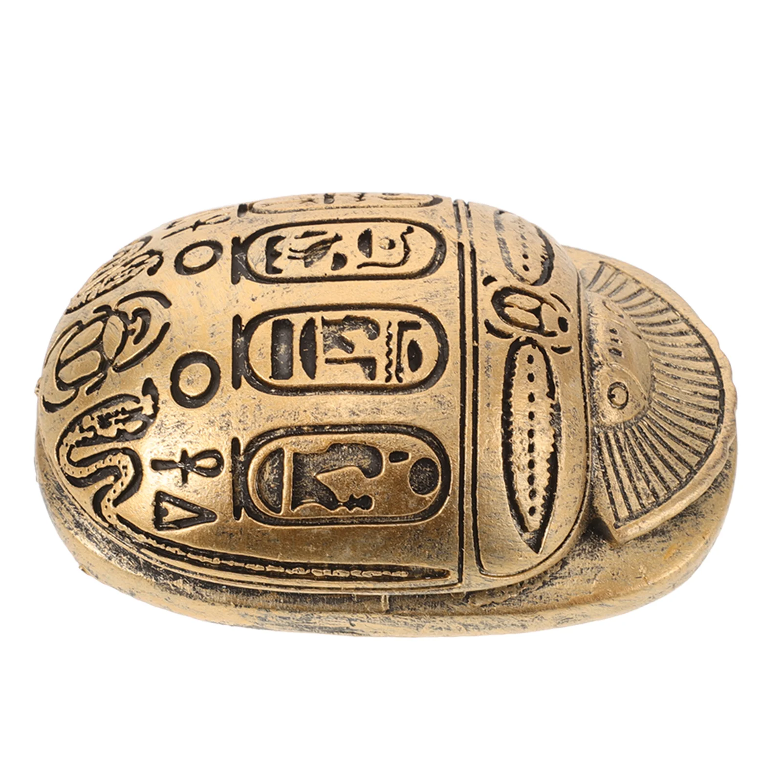 1pc Ancient Egypt Scarab Statue Egyptian Beetle Collectable Figurine Resin Egyptian Scarab Beetle Amulet Figurine 8.3x5.5x3cm