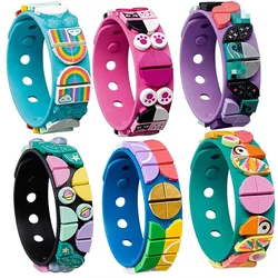 2022 New Diy DOTS Go Team!Building Block Toys 41900 41901 41902 41903 41911 41912 Silicone Bracelet Cartoon Children's Day Gift