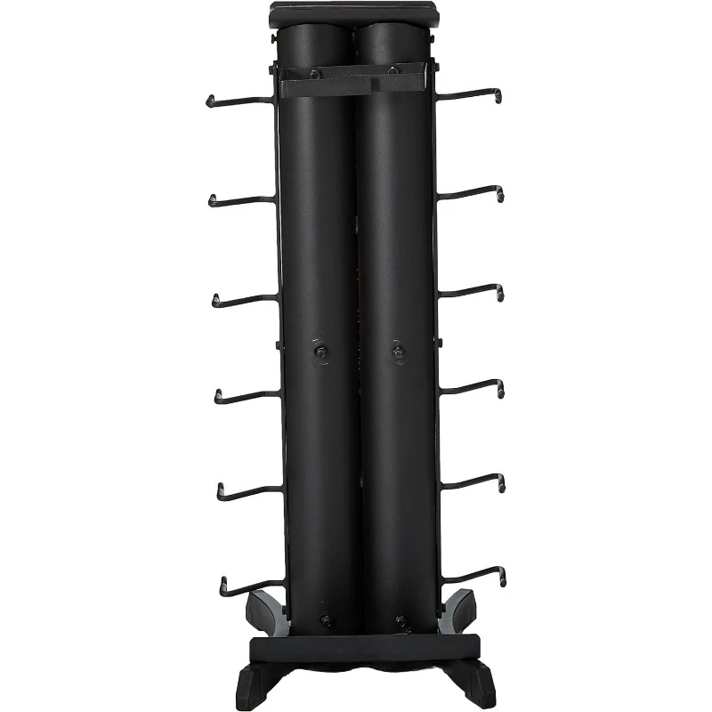 Vertical Gym Organizer Package with Press down and Handles, Compact Storage Rack for 20 Handles