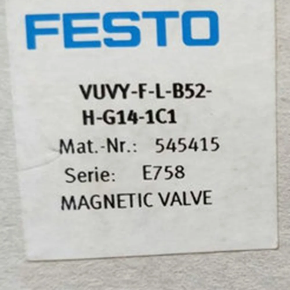 

NEW FESTO VUVY-F-L-B52-H-G14-1C1 Solenoid Valve
