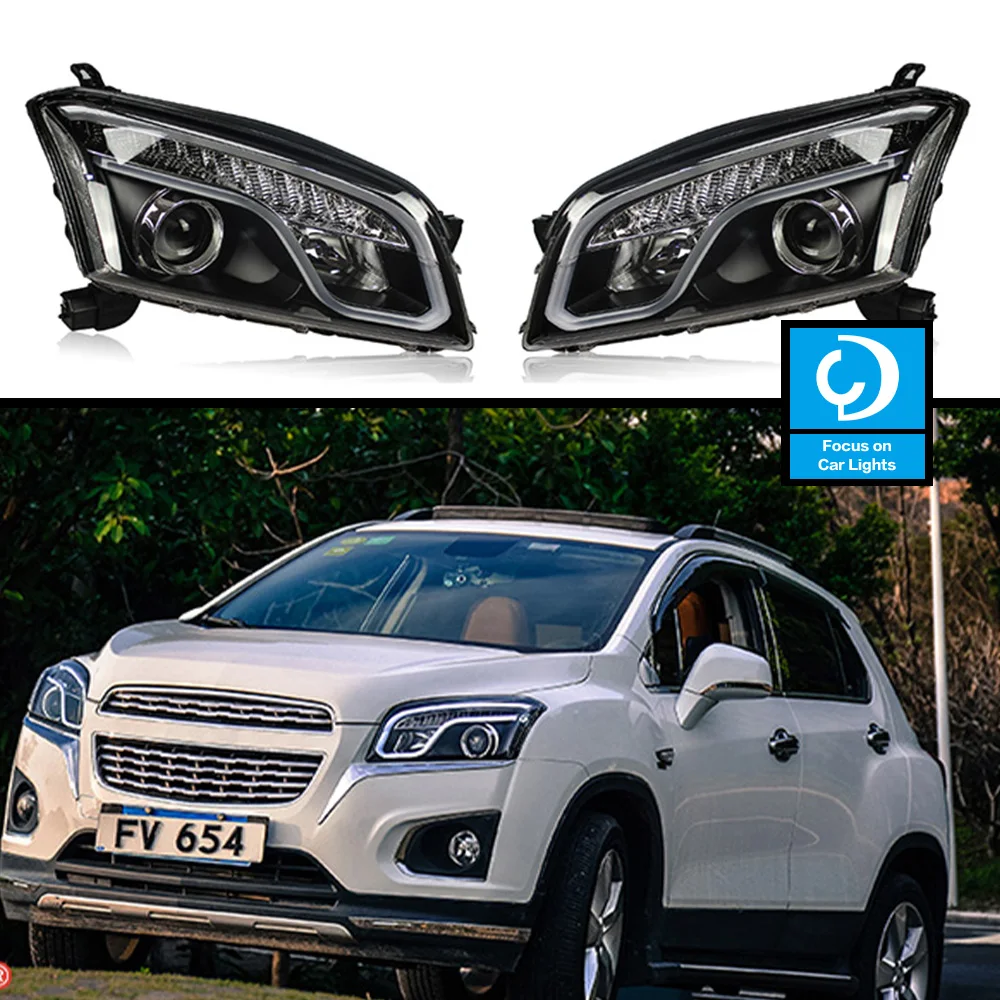 Car Front Headlight For Chevrolet TRAX 2014-2016 LED HeadLamp Styling Dynamic Turn Signal Lens Automotive Accessories Assembly