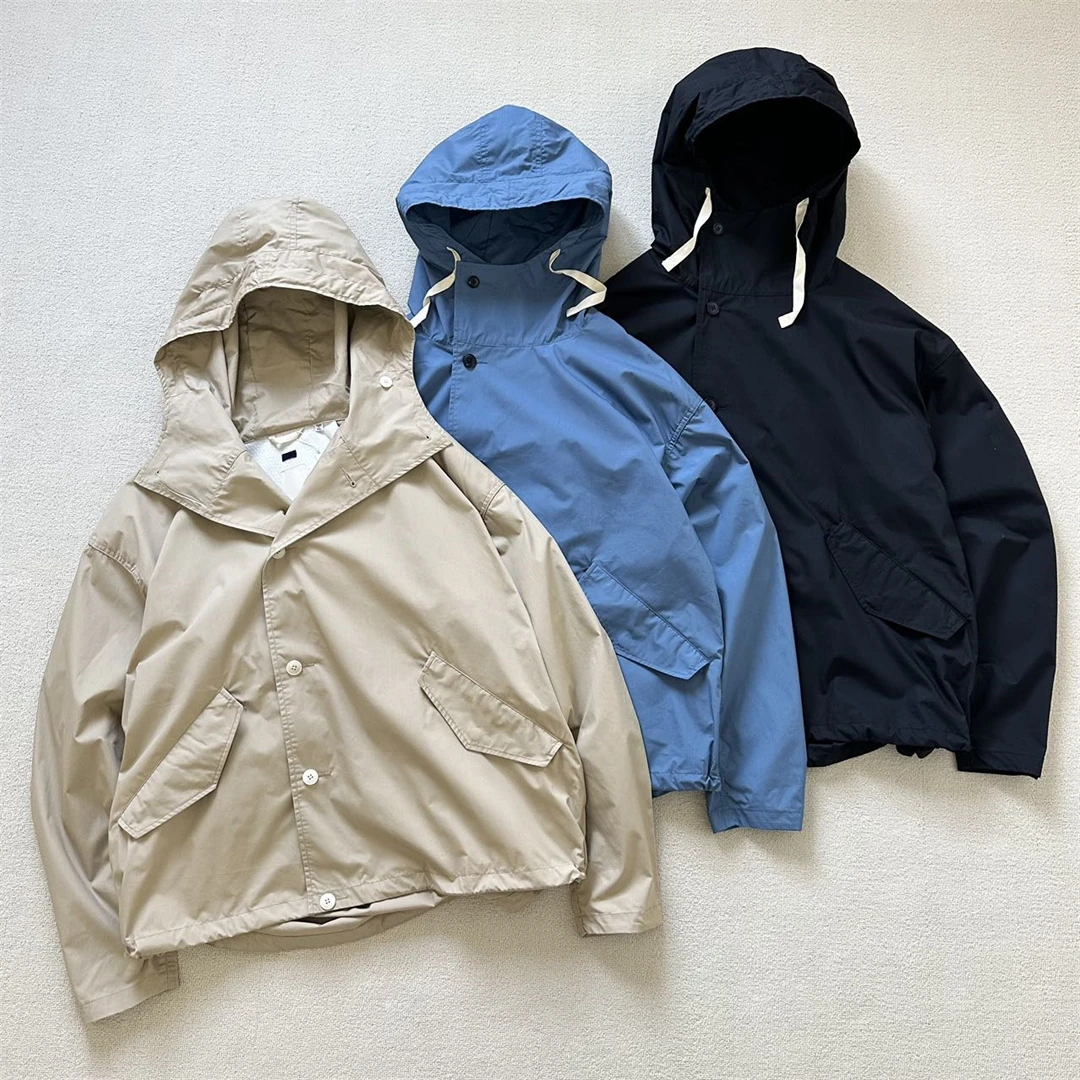 

Легкая водонепроницаемая куртка Jaet M5 с капюшоном Youth Faion, осенняя верхняя одежда, длинная застежка-молния, однотонная повседневная одежда
