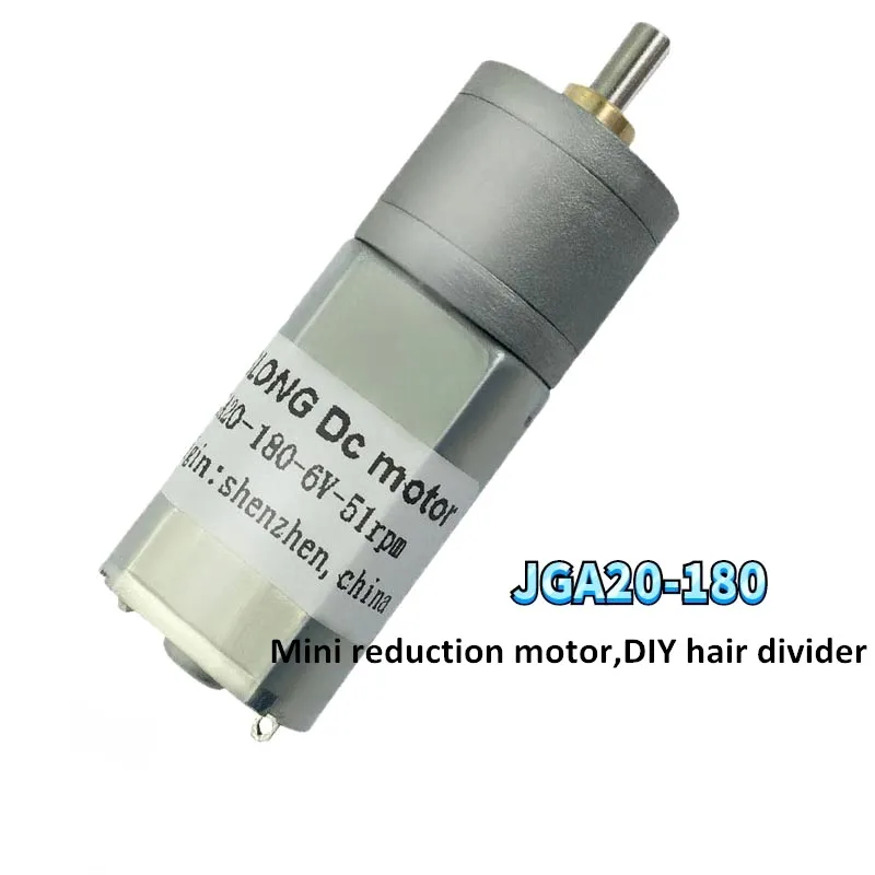 

JGA20-180 DC Gear Mini Reduction Motor,DIY Hair Divider 3V 9V