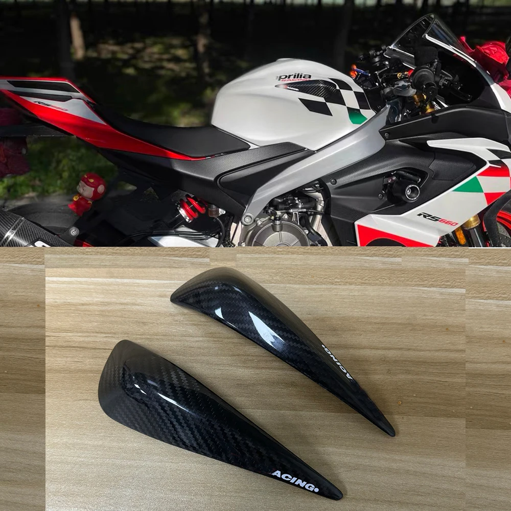 Carbon Fiber Tank Sliders Protectors Tank Protector Covers Gloss Matt Finish For Aprilia RS660 RS 660 2021 2022 2023