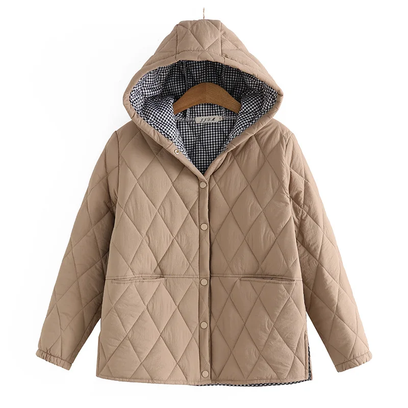 Oversize Women\'s Cotton Padded Jacket New Autumn Winter Jacket Female Loose Hooded Parker Women\'s Outerwear Basic Coats XL-4XL