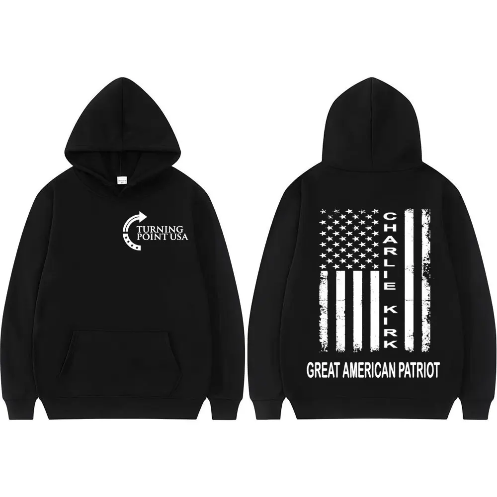 

Pray for Charlie Kirk Great American Patriot Pullover Men 90s Vintage Hip Hop Classic Hoodies Unisex Fashion Comfort Sweatshirts