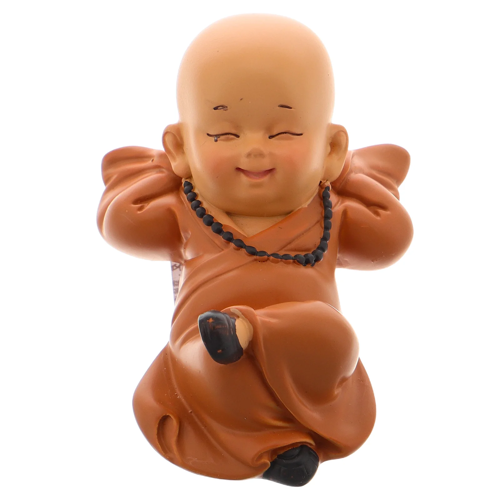 

Car Interior Buddha Monk Sculpture Resin Miniature Statue Dashboard Ornament Home Office Bonsai Decoration