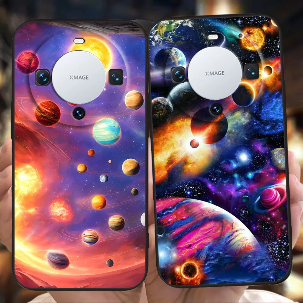 

Space Planet Stars Moon Phone Case Cover for Huawei Mate 60 Pro P50 P40 P30 P20 P10 P Smart Y6 Y7 Y9 Plus Silicone Fundas Shell