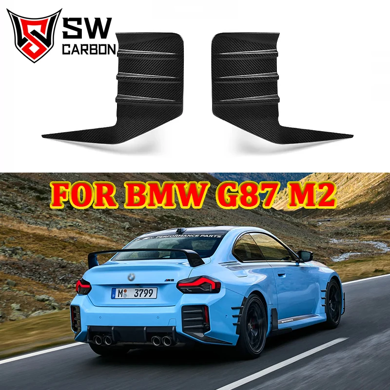 

For BMW G87 M2 Coupe Dry Carbon Fiber Rear Bumper Splitter Trim Spoiler Fog Light Cover Air Vent Trim Side Outlet Intake Frame