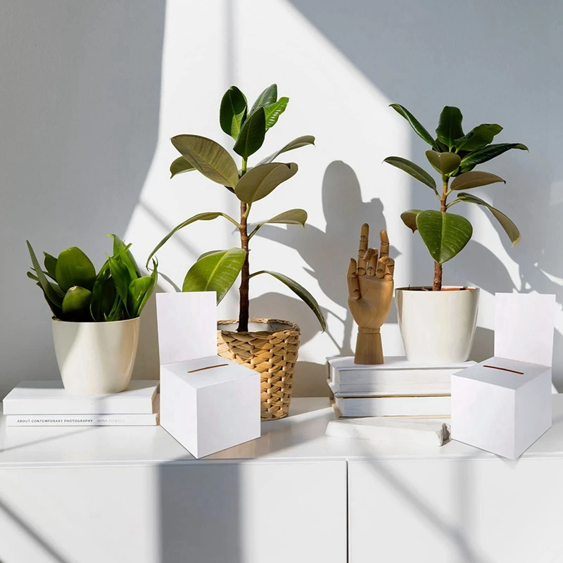 30ชิ้นกล่องบริจาคสำหรับการระดมทุนที่มีช่องสำหรับใส่ตั๋วและกล่องการกุศลที่ถอดออกได้