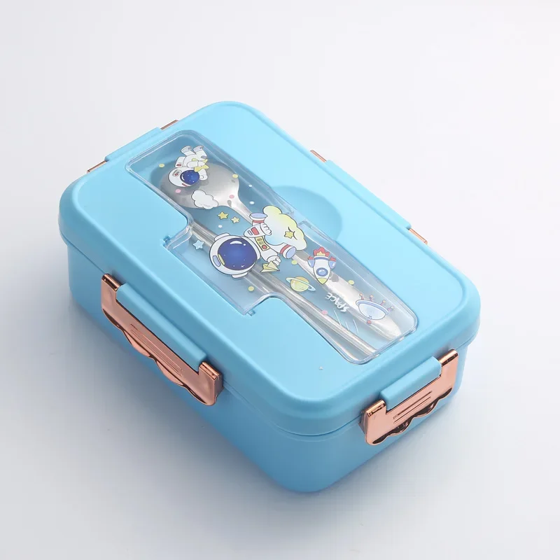 Lunchboxen mit 3 Fächern für Kinder, tragbar, Kawaii, niedliche Aufbewahrungsbehälter für Lebensmittel, Fach, Tuppers, Lebensmittel, Schule, Büroangestellte