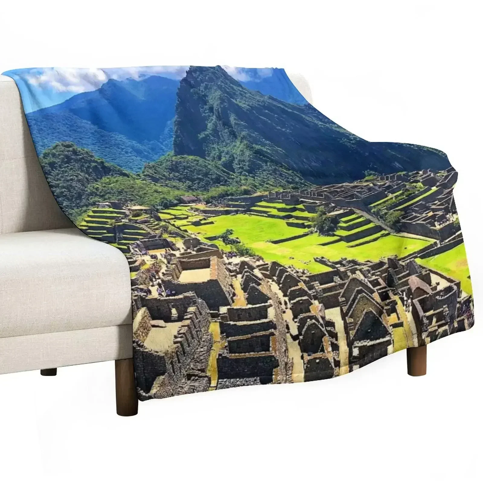 

Machu Picchu Throw Blanket for winter Soft Plaid Warm Blankets