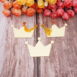 20pcs/Lot Acrylic Small Crown Stickers New House Kids Room 3D DIY Mirror Wall Sticker Christmas Party Home Decor Accessories