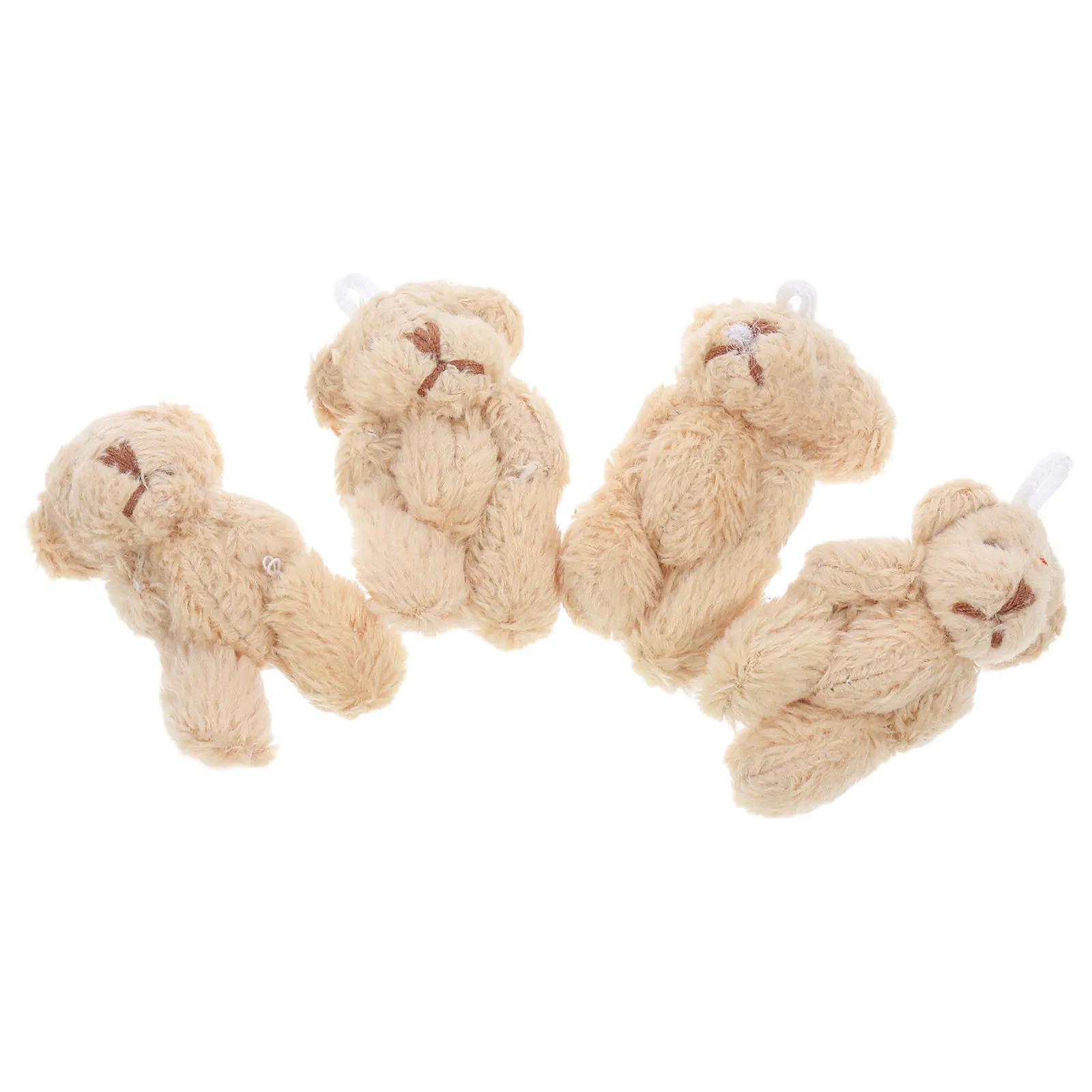 

4Pcs Tiny Bear Hanging Charm Portable Lovely Decor for Dollhouse Desk Shelf Car Bag Keychain Pendant Home Office Accessory