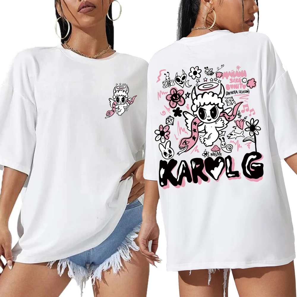 Karol G Manana Sera Bonito Extra Large Shirt Bichota Concert Shirt O-Neck Short Sleeve Fashion Large Shirts